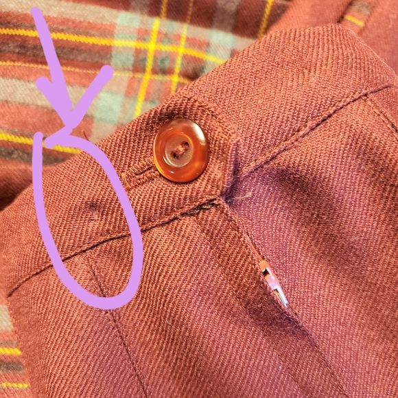 Vintage Pleated Wool Skirt - Picture 4 of 6